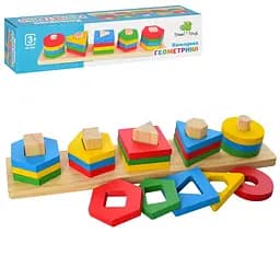 Деревянная игрушка Limo Toy "Геометрика" 20 фигур MD2305