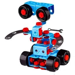 Конструктор 661-301 10в1 на шурупах с шуруповертом, 286 деталей, сборка транспорта и роботов