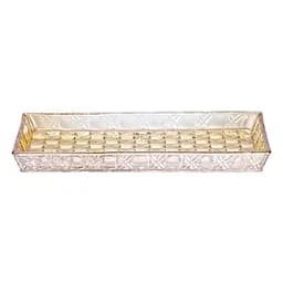 Блюдо для закусок Lirmartur скляне 27,5*13,5*2,5 см, hexagon Yiwu HP-YH-56 - мініатюра 4