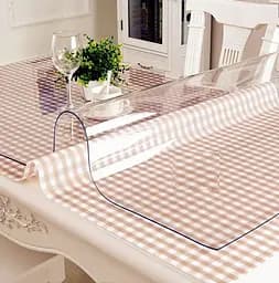 М'яке (гнучке, рідке) скло скатертину на стіл Soft Glass 2.1х1.8м (товщина 1.5 м) Прозора - мініатюра 9