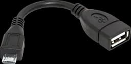 Перехідник OTG micro USB M-USB AF, 8см - мініатюра 2