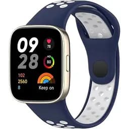 Ремінець DK для Xiaomi Redmi Watch 3 Silicone Sport Band Nike (blue / white)