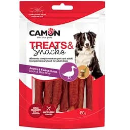Ласощі для собак Camon м'ясні палички з качкою та рисом 80 г