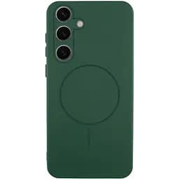 Чохол Lakshmi Silicone Cover Full Camera AA with MagFit для Samsung Galaxy S26 Зелений/Dark green