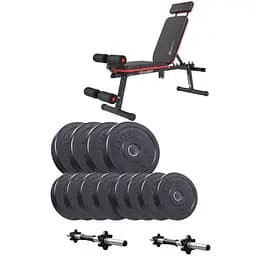 Набір Elitum Titan гантелі 2х21кг з лавою Hop-Sport HS-2040 HB