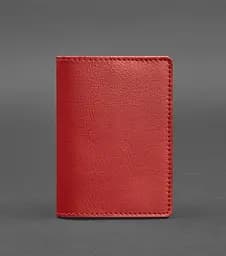 Кожаная обложка для паспорта и военного билета 1.3 красная