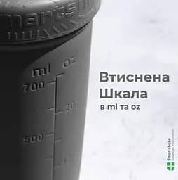Шейкер спортивний SmartShake металевий Reforce Stainless Steel 30oz/900 мл Gray (11150003) - мініатюра 4