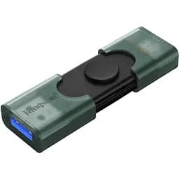 USB Flash Kingston DataTraveler Duo 256GB USB Type-A/ USB Type-C Black/Green, Retail - мініатюра 2