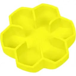 Миска собак та котів Waudog Silicone для повільного харчування 450 мл жовта