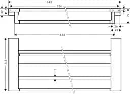 Полиця з тримачем для рушників Hansgrohe AddStoris 63.0/64.8 x 24.8 см Chrome 41751000, Хром - мініатюра 2