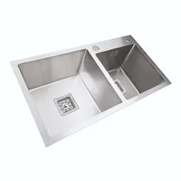 Кухонна мийка Platinum Handmade HDB з нержавіючої сталі 3 мм прямокутна 75x41x23 см (000039097) - мініатюра 2