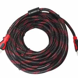 Кабель Gresso Hdmi 15 м male to male тато-тато 2 ферити чорно-червоний - мініатюра 4