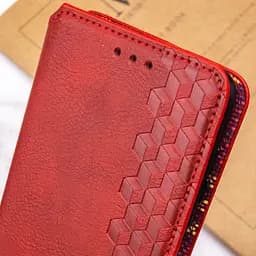 Шкіряний чохол-книжка GETMAN Cubic (PU) для Samsung Galaxy A26 5G Червоний - мініатюра 7