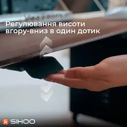 Геймерський стіл Sihoo D07 1.6m Walnut/Black (D07B-101/D07J-101-AB) - мініатюра 15