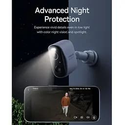 IP-камера відеоспостереження Baseus Security N1 Plus Outdoor Camera 2K 2-Cam Kit S0TY002132 White - мініатюра 6