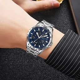 Наручний годинник чоловічий 9337SIBU Silver-Blue Skmei acs0030894 - мініатюра 3