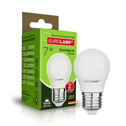 Лампочка Eurolamp LED ECO серія "P" G45 7W 630Lm E27 3000K (LED-G45-07273(P))