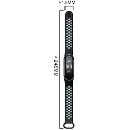 Ремінець Becover Vents Style для Xiaomi Mi Smart Band 7 Black-Blue (710503) - мініатюра 5