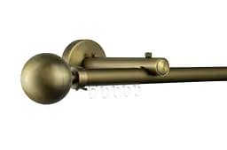 Карниз для штор Zegar однорядный Техно 20 Антик импрессионный, Шар 350 см