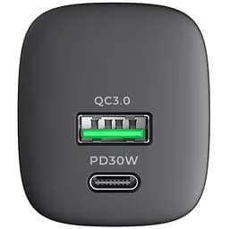 Зарядний пристрій Havit HV-UC30 GaN 30W USB+USB-C black (HV-UC30) - мініатюра 3