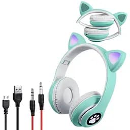 Навушники Bluetooth Tucci STN28 з вушками Mint green - мініатюра 4