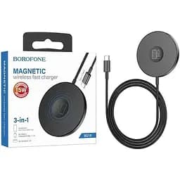 Бездротовий магнітний зарядний пристрій Borofone BQ18 3 in 1 Type-C
