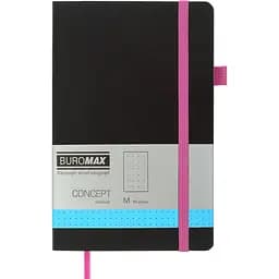 Книга записна Buromax Concept в крапку 195х125 мм рожева 96 аркушів (BM.291362-10)