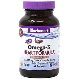 Жирні кислоти Bluebonnet Nutrition Natural Omega-3 Heart Formula 60 капсул