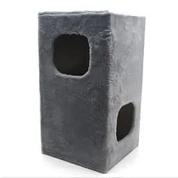 Будиночок драпак для котів Zoo-hunt Пентхаус 34х34х63 см сірий