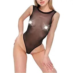 Сексуальна прозора боді сітка з рукавами Art of Sex - Melissa чорний XS-М