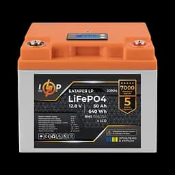 Акумулятор LP LiFePO4 LCD 12V (12,8V) - 50 Ah (640Wh) (BMS 50A/25A) пластик
