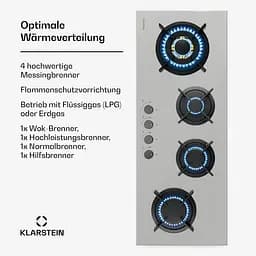Варильна поверхня газова Klarstein Goldflame 4 Slim (10046473) - мініатюра 3