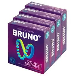 Презервативи Bruno Double Surprice 4 You 12 шт. (4 упаковки по 3 шт.) (ROZ6400210513)