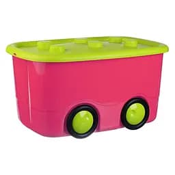 Ящик для игрушек Idea Home с крышкой (2598-IH-малиновий)