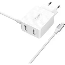 Зарядний пристрій Havit HV-H143 2xUSB з Lightning кабелем (HV-H143)