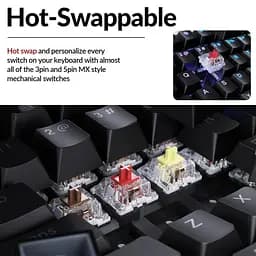 Клавіатура Keychron C3 Pro V2 87Key K pro Brown USB-A QMK Hot-swap 8K EN/UKR RGB Black (C3PX-H3-UA) - мініатюра 8