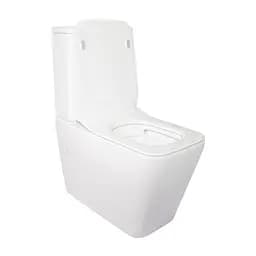 Унітаз-компакт Qtap Crow безобідковий з сидінням Soft Close QT05222170W, Білий - мініатюра 2