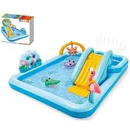 Дитячий ігровий центр Intex 57161 Пригоди в джунглях з гіркою 257 х 216 х 84 см 493 л