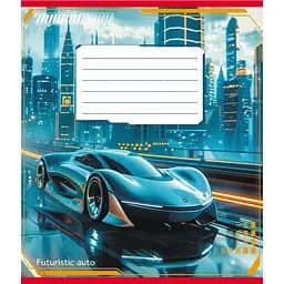 Зошит учнівський "Авто майбутнього" Leader 018-530292K-1 в клітинку, 18 аркушів