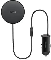 Бездротовий автомобільний зарядний пристрій Baseus CW01 MagSafe Wireless Charging 15 W (+ АЗП USB 25W) C40141000111-01 Black