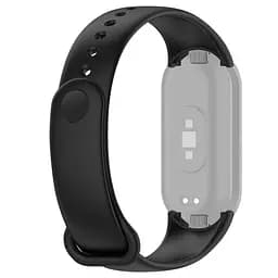 Силіконовий ремінець для фітнес браслетів Xiaomi Mi Band 8 Smart Band 9/10, Silicone, black, зі зручною застібкою, на фітнес трекер та смарт годинник, ArmorStandart (ARM86906) - мініатюра 2