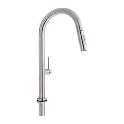 Змішувач для кухні Qtap Lenicka з висувним виливом QTLEN9138103UN Brushed Nickel PVD Никель