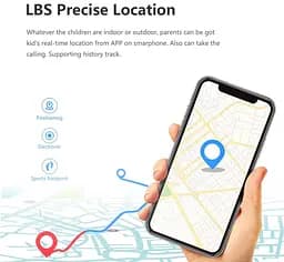 Розумний дитячий годинник Lemfo M-08 з GPS, прослушкою, SIM картою, українською мовою та до 2 днів роботи Синій - мініатюра 6