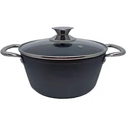 Кастрюля Krauzer Carbon с крышкой FN04-22-2Y кованая 22 см 3.5 л (77204)