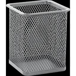 Підставка для ручок Buromax квадратна 80х80х95 мм срібляста (BM.6201-24)