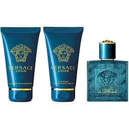 Подарунковий набір Versace Eros туалетна вода 50 мл бальзам після бриття 50 мл гель для душу 50 мл