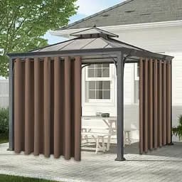 Штора уличная водонепроницаемая для беседки (3 х 1.45 м) Коричневый