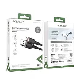 Кабель Acefast C2-04 USB to Type-C 3A 1.2 м silicone zinc connectors чорний - мініатюра 2