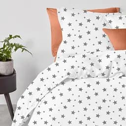 Комплект постільної білизни Cosas Big stars CS4 Двоспальний сірий (StarBigGrey_El160-Terrakot_180) - мініатюра 2