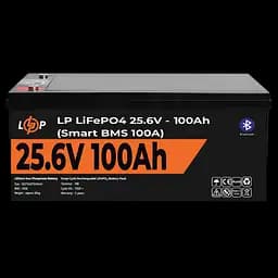 Акумулятор LP LiFePO4 24V (25,6V) - 100 Ah (2560Wh) (Smart BMS 100А) з BT пластик